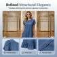 👗✨Elegantes Kleid aus gewaschenem Denim – Lässige Eleganz für jeden Tag💙