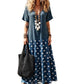 👗🌸 Women's Boho V-Neck Mixed Print Maxi Dress – 50% RABATT! Boho-Chic, V-Ausschnitt, edler Mix-Print – perfekt für warme Tage & Urlaub. 🔥✨