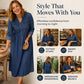 🔔 Letzte 100 Stück – solange der Vorrat reicht! 👗Maxikleid aus Denim mit Knopfleiste für Damen in Übergrößen
