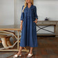 🔔 Letzte 100 Stück – solange der Vorrat reicht! 👗Maxikleid aus Denim mit Knopfleiste für Damen in Übergrößen