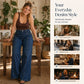 👖Damenjeans mit hoher Taille und weitem Bein – figurschmeichelnde Jeans im Vintage-Schnitt ✨