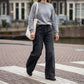 👖Damenjeans mit hoher Taille und weitem Bein – figurschmeichelnde Jeans im Vintage-Schnitt ✨