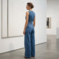 ✨ Ärmelloser asymmetrischer Denim-Wickel-Jumpsuit🔥Kostenloser Versand🔥