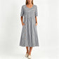 📢📢50% RABATT !! ⏰Damen Lässiges Gestreiftes Kleid in Relaxed-Fit
