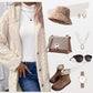 💎❄️ Neuheiten – Rautenmuster-Jacke mit Kapuze – warm und stylisch