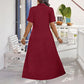 📢📢50%Rabatt!!!🎉✨Lässiges Maxikleid für Damen mit Reißverschluss und Unifarben