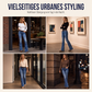 🎉🚨50% Rabatt!🎁🔥Angebot endet heute Nacht! Damen-Jeans mit hoher Taille, Destroyed-Look und ausgestelltem Bein👖
