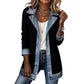 ✨ 50 % RABATT | Lässiger Chic für jeden Tag – Gerippte Strickjacke mit Denim-Details