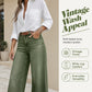 👖 Länger wirkende Beine, bequemer Tragekomfort | Vintage-Jeans für Damen mit hoher Taille und weitem Bein