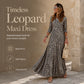 ✨ Zeitloser Statement-Look | Langärmliges Maxikleid für Damen mit Leopardenmuster