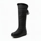 Wasserdichte Damen-Schneestiefel aus Daunenbaumwolle, Winter-Wadenstiefel mit runder Kappe, dicker Sohle und warmem Futter