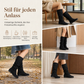 Damen Schnürstiefel, schlupfende Wade-Mittelstiefel