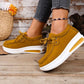 Damen-Schnürschuhe mit niedrigem Plateau für den Alltag