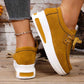 Damen-Schnürschuhe mit niedrigem Plateau für den Alltag