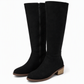 📢📢50% Rabatt!!! 🎉✨ Damen Überkniestiefel aus Wildleder mit Blockabsatz