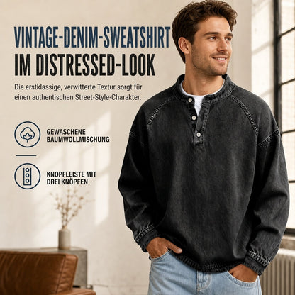 🔥✨Herren Vintage-Freizeit-Sweatshirt mit lockerer Passform