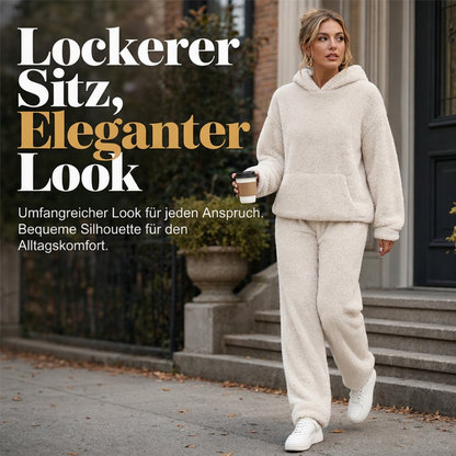 📢🎉50%Rabatt!!!🛍️✨Plüsch-Kapuzenpullover und Hose Lounge-Set für Damen