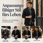 Herren-Slim-Fit-Jacke mit Kerbkragen