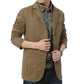 Herren-Slim-Fit-Jacke mit Kerbkragen
