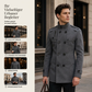 Zweireihiger Trenchcoat für Herren, Slim Fit