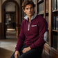 Warmes Herren-Casual-Sweatshirt mit Viertelreißverschluss