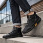 Robuste PU-Lederstiefel im Vintage-Stil für Herren