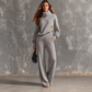 📢🎉50%Rabatt!!!🛍️✨Damen-Strickset mit Rollkragenpullover und Wide-Leg-Hose