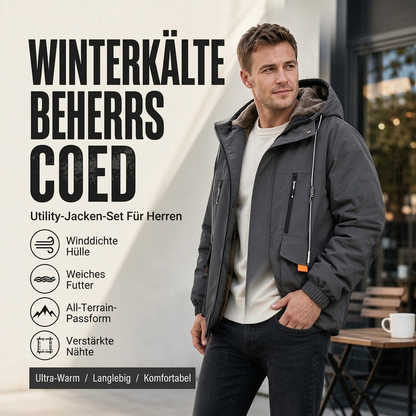 Herzlichkeit Herren Winterparka mit Kapuze und Plüschfutter