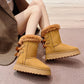 Damen Plateau-Schneestiefel mit Schleifen-Detail