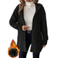 Damen-Casual-Plüschjacke mit Kapuze
