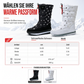 Damen Winter Hochstiefel Wasserdicht Rutschfest Outdoor Schnee-Stiefel mit Dick Plüschfutter und Dicke Sohle