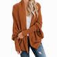 Damen lockere Strickjacke mit Fledermausärmeln, offener Front, Überwurf für Herbst und Winter