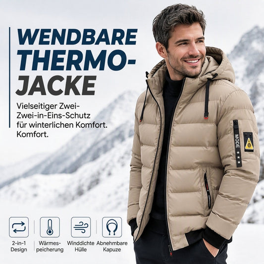📢🎉50%Rabatt!!!🛍️✨Wendbare warme Kapuzenjacke für Herren