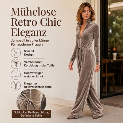 📢🎉50%Rabatt!!!🛍️✨Damen Schicker Samt-Overall mit Stehkragen
