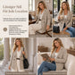 📢📢50%Rabatt!!!🎉✨Damen zweireihige Rippstrick-Strickjacke mit Taschen und Reverskragen