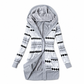 ✨Neu Eingetroffen! Damen mittel-langer Hoodie mit Kapuze, Baumwollfutter