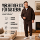 📢📢 50% Rabatt + Gratis Versand 🛍️✨ Kuscheliges kabelgestricktes Kapuzen-Set für Herren im Winter