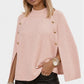 ✨Neu Eingetroffen!✨Damen Strickumhang-Poncho mit Knopfleiste