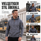 Herren-Casual-Kapuzenpullover mit Viertelreißverschluss