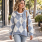 !🛍️✨Damen lässiges Argyle Kapuzenpullover