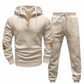 📢🎉Alles muss weg!!!🛍️✨Herren 2-teiliges Jacquard Kapuzenpullover Set Herbst Winter lässiger Kapuzen-Sweatshirt und Sweathose Trainingsanzug