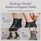 Damen-Stiefeletten im französischen Stil mit spitzer Zehenpartie, schmale Passform, elegante kurze Stiefel für Frühling und Herbst