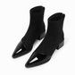 Damen-Stiefeletten im französischen Stil mit spitzer Zehenpartie, schmale Passform, elegante kurze Stiefel für Frühling und Herbst