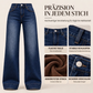 🔥Beliebtes Produkt ！✨Damen thermische Wide-Leg-Jeans mit hohem Bund