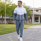 🔥 Nur heute 50 %! Leichtes Farbblock-Jacken- und Jogginganzug-Set für Herren