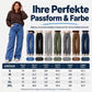 Damen High-Waist Stretch Denim Cargohose