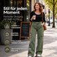 Damen High-Waist Stretch Denim Cargohose