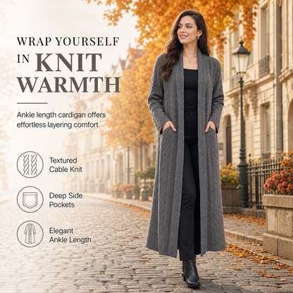 ✈️Neu eingetroffen – jetzt versandkostenfrei!✈️Freizeit Strickjacke Lang