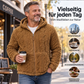 ⏰Countdown läuft! Aktion endet bald!⏰ Heravziehbare Herren-Sherpa-Kapuzenjacke mit Strukturmuster und Reißverschluss