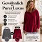 💞Top bewertet + 50% Rabatt!💞 Samt-Kapuzenpullover für Damen